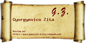 Gyorgyevics Zita névjegykártya