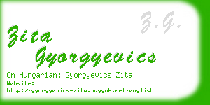 zita gyorgyevics business card